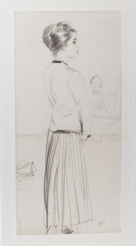dessin de Jeanne toussaint par Paul César Helleu